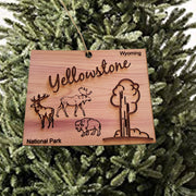 Yellowstone National Park WY - Cedar Ornament