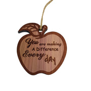 You are making a Difference Every Day - Raw Cedar Ornament