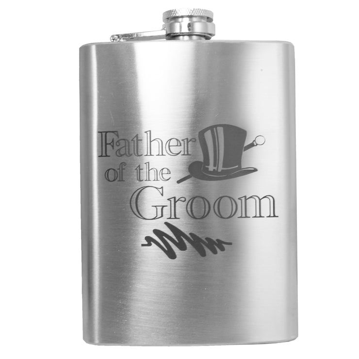 8oz Father of the Groom Stainless Steel Flask