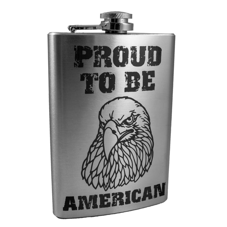 8oz Proud To Be An American Stainless Steel Flask