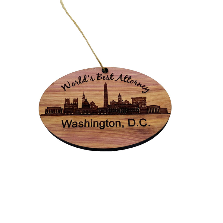 worlds Best Attorney Washington DC  - Cedar Ornament