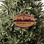 worlds Best CEO Washington DC  - Cedar Ornament