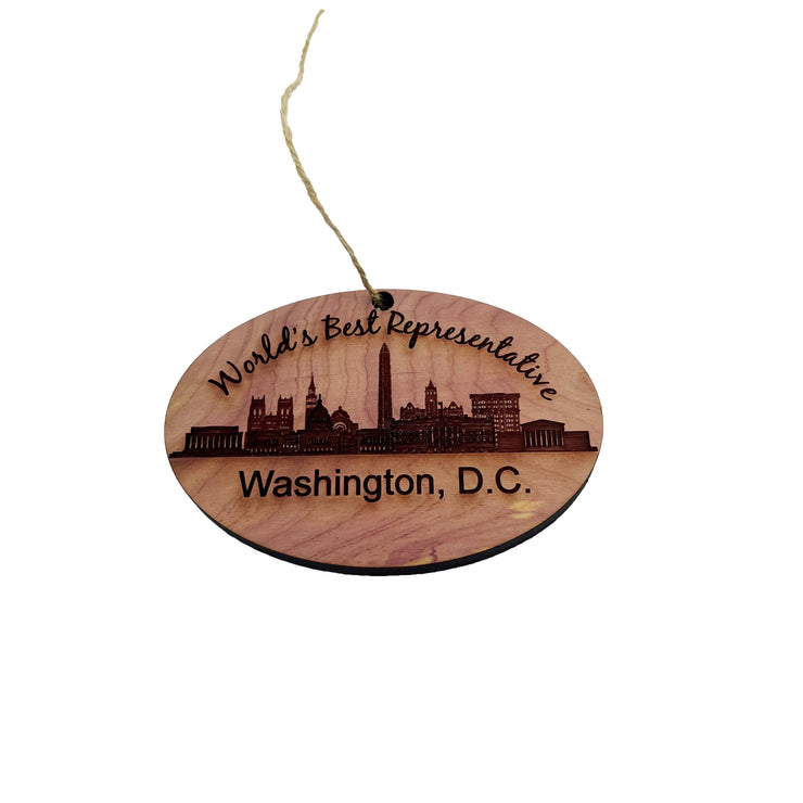 worlds Best Representative Washington DC - Cedar Ornament