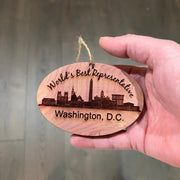 worlds Best Representative Washington DC - Cedar Ornament