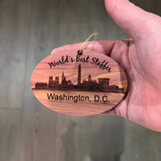 worlds Best Staffer Washington DC  - Cedar Ornament